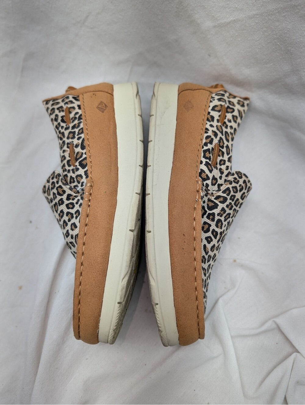 Sperry Moc Sider Slip-on Loafers, Leopard Cheetah Print Canvas Shoes, SZ 6M - Picture 5 of 9